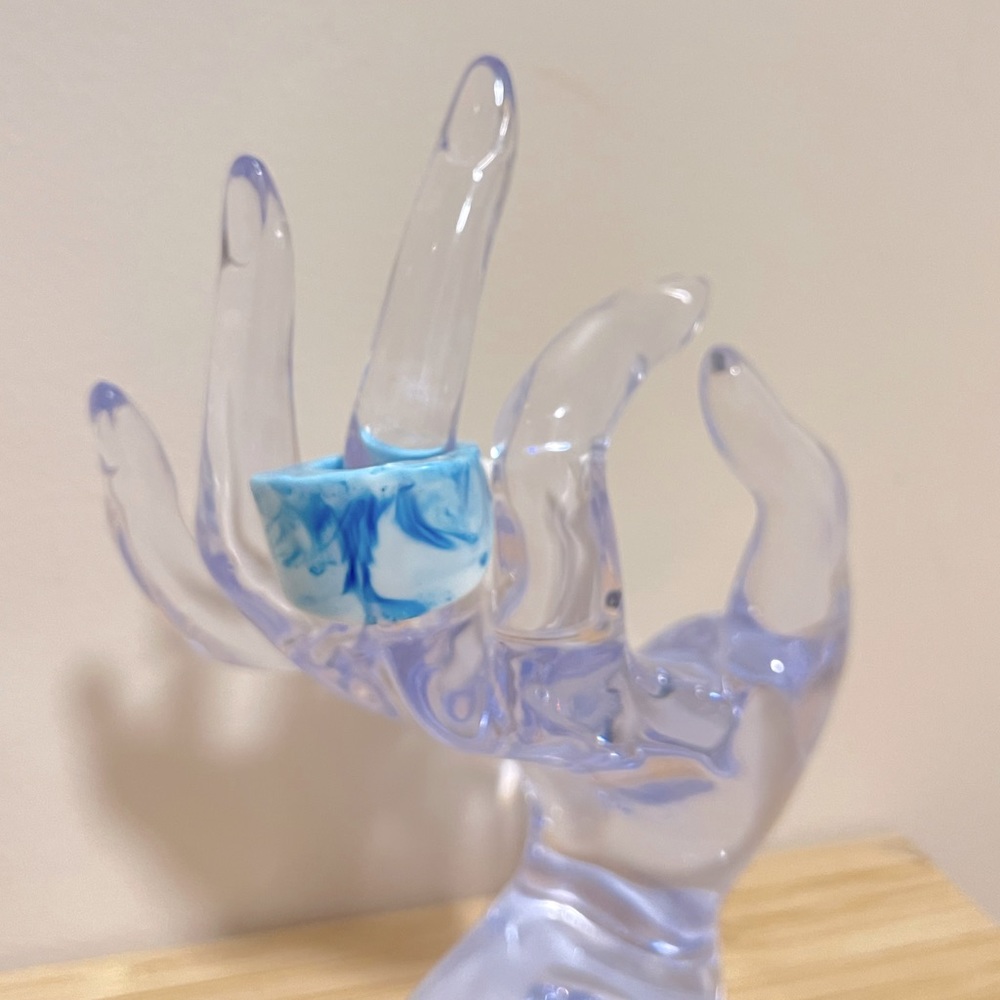 Urban Outfitters : Blue Tie-Dye Statement Ring | Size 7 | NWT